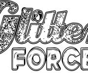 Coloriage Logo Glitter Force