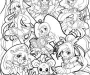 Coloriage Manga de Glitter Force