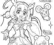 Coloriage Manga Glitter Force
