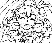 Coloriage Miyuki en souriant