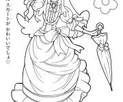 Coloriage Nao de Glitter Force en robe charmante