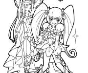 Coloriage Photo de deux f&eacute;es de Glitter Force