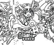Coloriage Poster de l'anime Glitter Force