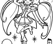 Coloriage Princesse Miyuki corps entier de Glitter Force