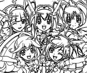 Coloriage Smiley Purikua ensemble