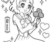 Coloriage Sorci&egrave;re de Glitter Force se sent amoureuse