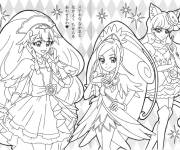 Coloriage Stars f&eacute;minines de Glitter Force