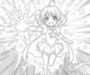 Coloriage Yayoi Kise, la Force Scintillante Jaune