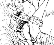 Coloriage Gnomes et écureuil gratuitement