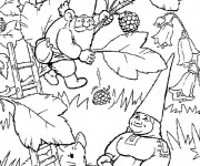 Coloriage Gnomes et la mûre en ligne