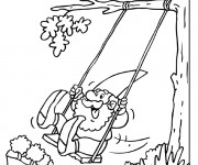 Coloriage Gnomes joue humoristique