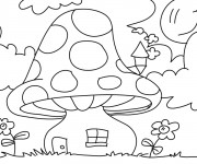 Coloriage La maison des Gnomes