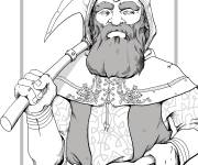 Coloriage Nain D&D