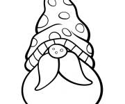 Coloriage Petit gnome avec moustache