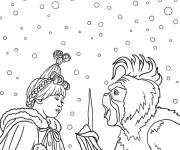 Coloriage Cindy Lou et le Grinch dans la neige dans le film
