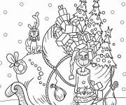 Coloriage Dr Seuss Grinch sournois avec Max