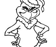 Coloriage et dessins gratuit Grinch comme père noel à imprimer