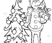 Coloriage Grinch et Max et le sapin de no&euml;l