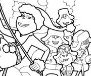 Coloriage Grincheux avec les personnages de Grinch