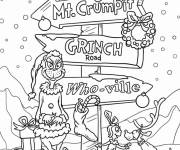 Coloriage Le Grinch &agrave; Whoville de cartoon