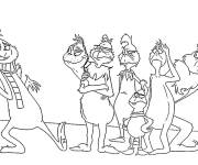 Coloriage Le Grinch avec ses amis