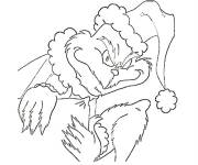 Coloriage Le regard d&eacute;sagr&eacute;able de Grinch