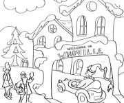 Coloriage Les habitants de Ktograd pendant le no&euml;l