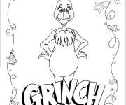 Coloriage Portrait de Grinch debout