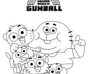 Coloriage et dessins gratuit Affiche de dessin anim&eacute; Gumball à imprimer