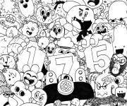 Coloriage Affiche des personnages principaux de la s&eacute;rie anim&eacute;e