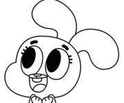 Coloriage et dessins gratuit Anais de dessin anim&eacute; Gumball à imprimer