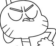 Coloriage Caract&egrave;re Gumbal dessin anim&eacute;