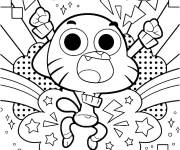 Coloriage Cartoon Le monde incroyable de Gumball