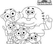 Coloriage Famille Watterson Gumball