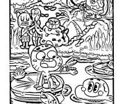 Coloriage Gumball Boule de gomme de la jungle