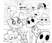 Coloriage Gumball dans le bus