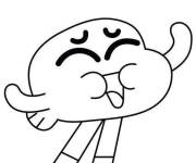 Coloriage et dessins gratuit Gumball dessin anim&eacute; pour enfant à imprimer