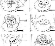 Coloriage Gumball dr&ocirc;le de dessin anim&eacute;