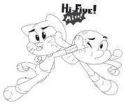 Coloriage Gumball et Darwin se disputent