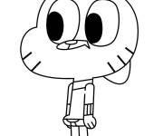 Coloriage Gumball facile