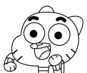 Coloriage et dessins gratuit Gumball, le chat bleu à imprimer