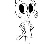 Coloriage Gumball mignon de cartoon
