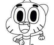 Coloriage et dessins gratuit Gumball rigolo à imprimer