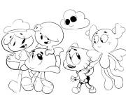 Coloriage Gumball ses amis en noir et blanc