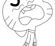 Coloriage Gumpball triste qui pleure