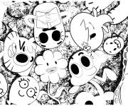 Coloriage Illustration maternelle de Gumball et ses amis