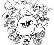 Coloriage Image de Gumball et ses amis