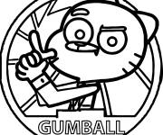 Coloriage L'agent sp&eacute;cial Gumball