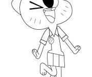Coloriage La m&egrave;re de Gumball en clin d'&oelig;il