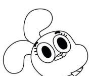 Coloriage et dessins gratuit La s&oelig;ur de Gumball à imprimer